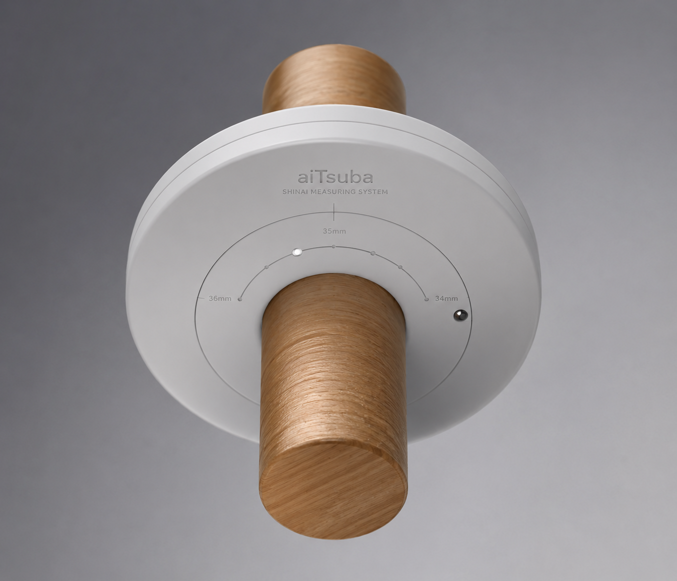Concept render: aiTsuba sensor package at the tsuba